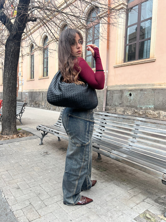 KLARA | XXL Geflochtene Tasche