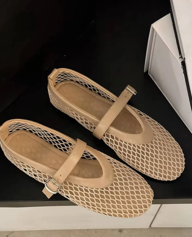 Rose | Ballerinas aus Netz