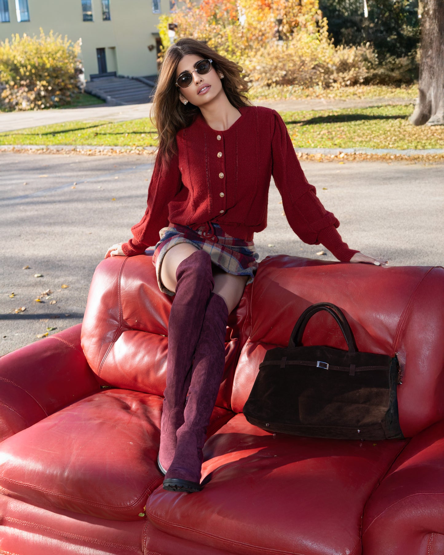 Amalia | Tasche aus Veloursleder