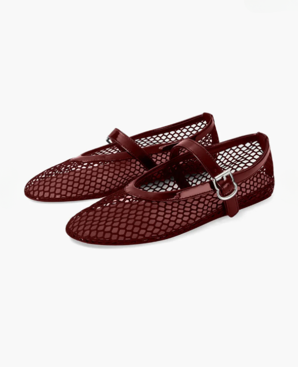 Rose | Ballerinas aus Netz