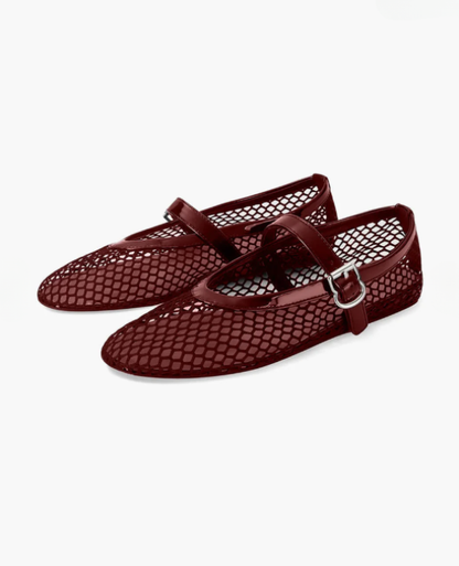 Rose | Ballerinas aus Netz