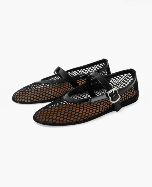 Rose | Ballerinas aus Netz