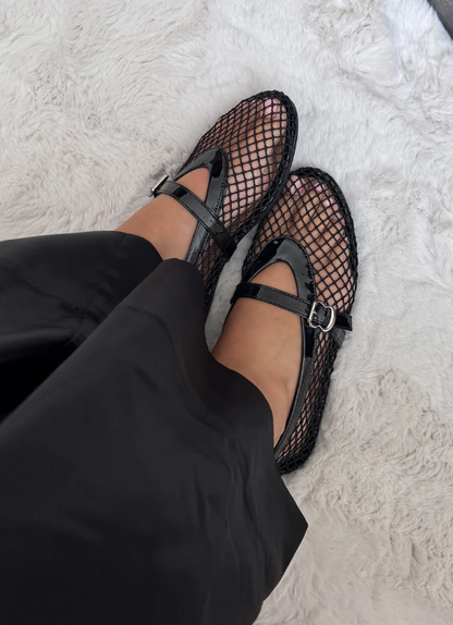 Rose | Ballerinas aus Netz