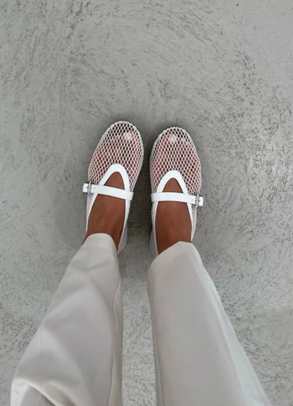 Rose | Ballerinas aus Netz