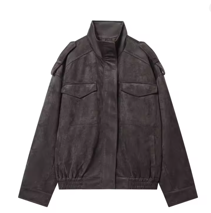 Elyssa-Bomberjacke aus Wildleder